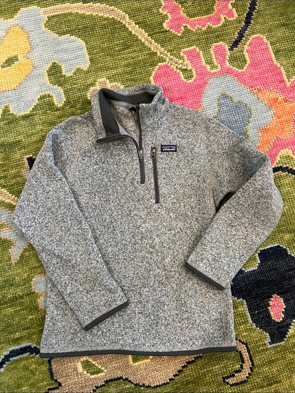 Patagonia Youth Heather Gray Half-Zip Fleece Pullover